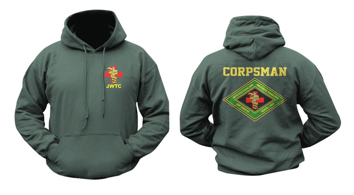 US Army Marines Jungle Warfare Okinawa JWTC Corpsmen Hoodie
