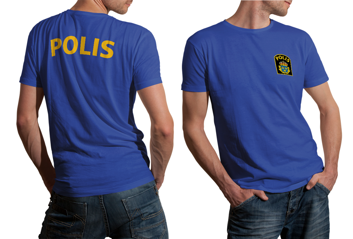 2019 Fashion NEW Scandinavia Sweden Polis Service T-Shirt Tee Shirt Men Short Sleeve Cotton O-neck Tshirt Tops - Foto 8