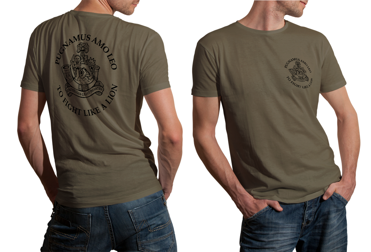 1st Battalion Rhodesian Light Infantry RLI Bush War T shirt SupremaShirt
