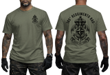 185th RRAO Folgore Italian Army Special Forces Paratroopers Military green T-Shirt front and back
