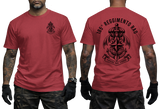 185th RRAO Folgore Italian Army Special Forces Paratroopers Red T-Shirt front and back