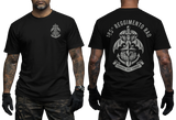 185th RRAO Folgore Italian Army Special Forces Paratroopers Black T-Shirt front and back