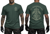 185th RRAO Folgore Italian Army Special Forces Paratroopers Dark Green T-Shirt front and back
