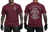 185th RRAO Folgore Italian Army Special Forces Paratroopers Maroon T-Shirt front and back