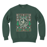 5 Commando Wild Geese Ugly Christmas Sweater in forest green with a vintage Wild Geese emblem and Christmas knit-style design