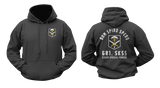 601st Special Forces Group Hoodie in black with front Czech Special Forces insignia and large back Dum Spiro Spero 601 SKSS design