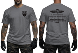 63rd Parachute Brigade Serbian Army T-Shirt in dark grey with front and back military insignia