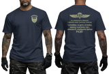 63rd Parachute Brigade Serbian Army T-Shirt in navy with front and back military insignia