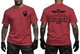 63rd Parachute Brigade Serbian Army T-Shirt in red with front and back military insignia