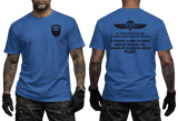 63rd Parachute Brigade Serbian Army T-Shirt in royal blue with front and back military insignia