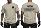 63rd Parachute Brigade Serbian Army T-Shirt in sand with front and back military insignia