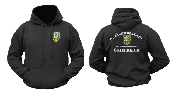 Austrian Army 6th Jägerbrigade Hoodie – Hochgebirgskompanie Österreich Military Sweatshirt