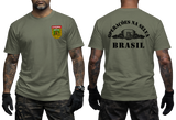 Brazilian Army Jungle Warfare military green T-Shirt - Operações na Selva Brasil CIGS Tactical Tee - Front and Back View