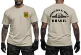 Brazilian Army Jungle Warfare sand T-Shirt - Operações na Selva Brasil CIGS Tactical Tee - Front and Back View