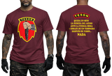 Honduran Army TESON Special Forces maroon T-Shirt with Jungle Operations Insignia