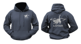 IDF LOTAR Counter Terrorism Hoodie in navy with front LOTAR logo and large back Israeli special forces graphic