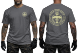 Jordan Armed Forces Special Operations Command charcoal
 T-Shirt with Front Chest Logo and Large Back Print Design