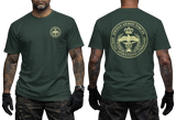 Jordan Armed Forces Special Operations Command green T-Shirt with Front Chest Logo and Large Back Print Design