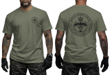 Jordan Armed Forces Special Operations Command military green T-Shirt with Front Chest Logo and Large Back Print Design