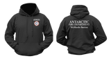 Antarctic Fire Department McMurdo Station USA Firefighter Hoodie - Black Front and Back Design