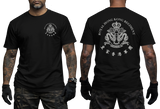 Royal Hong Kong Regiment (The Volunteers) RHKR Black T-Shirt - Military Heritage Tee - Front and Back View