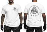 Royal Hong Kong Regiment (The Volunteers) RHKR white T-Shirt - Military Heritage Tee - Front and Back View