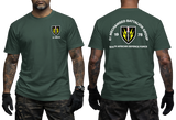 South African Defence Force 61 Mechanised Battalion Group Forest Green T-Shirt - SADF 61 Mech Tactical Apparel - Front and Back View