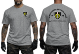 South African Defence Force 61 Mechanised Battalion Group Sports grey T-Shirt - SADF 61 Mech Tactical Apparel - Front and Back View