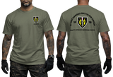 South African Defence Force 61 Mechanised Battalion Group Military Green T-Shirt - SADF 61 Mech Tactical Apparel - Front and Back View