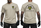 South African Defence Force 61 Mechanised Battalion Group Sand T-Shirt - SADF 61 Mech Tactical Apparel - Front and Back View
