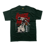 Kazushi Sakuraba The Gracie Hunter PRIDE FC Japan MMA graphic forest green t-shirt front view