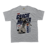 Kazushi Sakuraba The Gracie Hunter PRIDE FC Japan MMA graphic grey t-shirt front view
