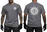 charcoal Scottish Fire and Rescue Service t-shirt with small chest crest and large back star emblem print