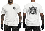 white Scottish Fire and Rescue Service t-shirt with small chest crest and large back star emblem print