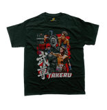 Takeru Segawa Japanese Kickboxing Champion Graphic T-Shirt green Front View