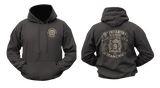 US Army 9th Infantry Regiment Manchu Dragon Hoodie in black with front chest insignia and large back Manchu Dragon military design
