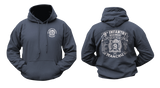 US Army 9th Infantry Regiment Manchu Dragon Hoodie in navy with front chest insignia and large back Manchu Dragon military design