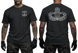 US Army Airborne School T-Shirt | Paratrooper Jumpmaster Wings Military Tee