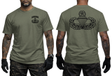 US Army Airborne School T-Shirt | Paratrooper Jumpmaster Wings Military Tee