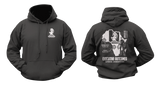 Executive Outcomes Africa Operations Hoodie in black with front logo and back PMC military graphic