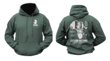 Executive Outcomes Africa Operations Hoodie in forest green with front emblem and back PMC graphic