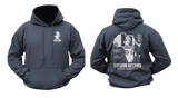 Executive Outcomes Africa Operations Hoodie in navy with front logo and back military design