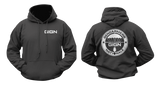 GIGN Hoodie Sweatshirt in black with front GIGN logo and back French Gendarmerie Nationale Special Forces emblem