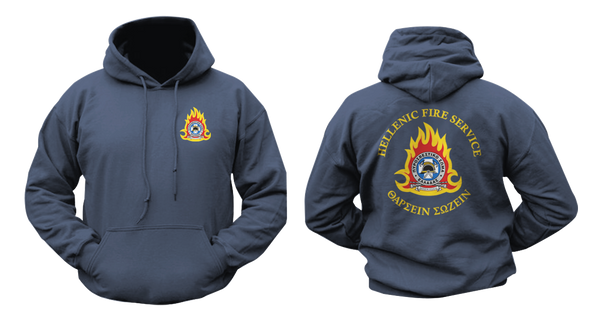 Hellenic Fire Service Hoodie – Greek Firefighter Tribute Sweatshirt