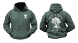 IDF Golani Brigade 13 Battalion Hoodie in dark green featuring a front military emblem and a large back Golani Brigade graphic with Hebrew text