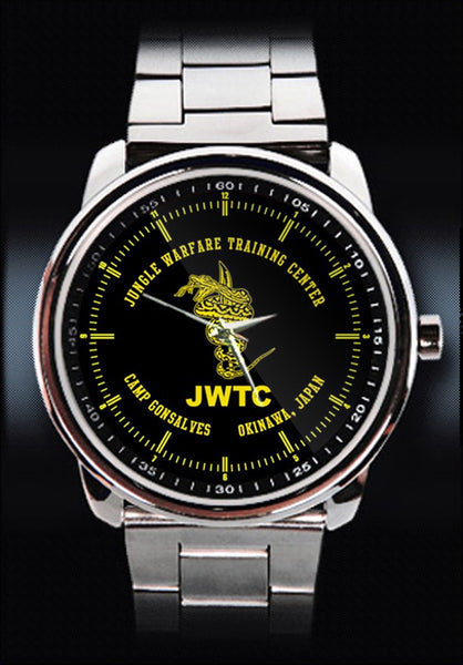 USMC Special Force Jungle Warfare Okinawa Camp Gonsalves JWTC Fit T-shirt Watch