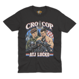 Mirko Crocop ATJ Lucko majica black - MMA legend tactical t-shirt featuring Croatian special police unit