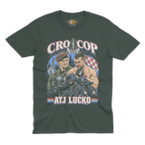 Mirko Crocop ATJ Lucko majica green - MMA legend tactical t-shirt featuring Croatian special police unit