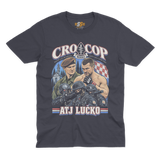 Mirko Crocop ATJ Lucko majica navy - MMA legend tactical t-shirt featuring Croatian special police unit