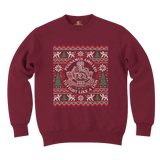Rhodesian Light Infantry Ugly Christmas Sweater in maroon featuring the Rhodesian Light Infantry crest and festive holiday design.